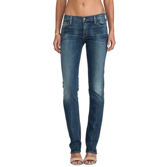 Citizens of Humanity Ava Stretch Low Rise Straight Leg Jeans in Slash Wash - Picture 1 of 13